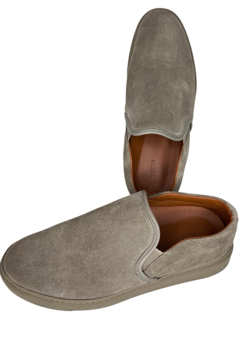 Viberg Slip On Hyperlapse Sneaker Loafer Suede Sz 8 Khaki Taupe Vibram Sole